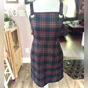 Forever 21 Blue & Red Plaid Sheath Dress